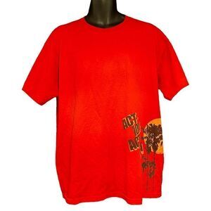 Y2K RARE Action Action Red Palm Tree T-Shirt Men’s XL
